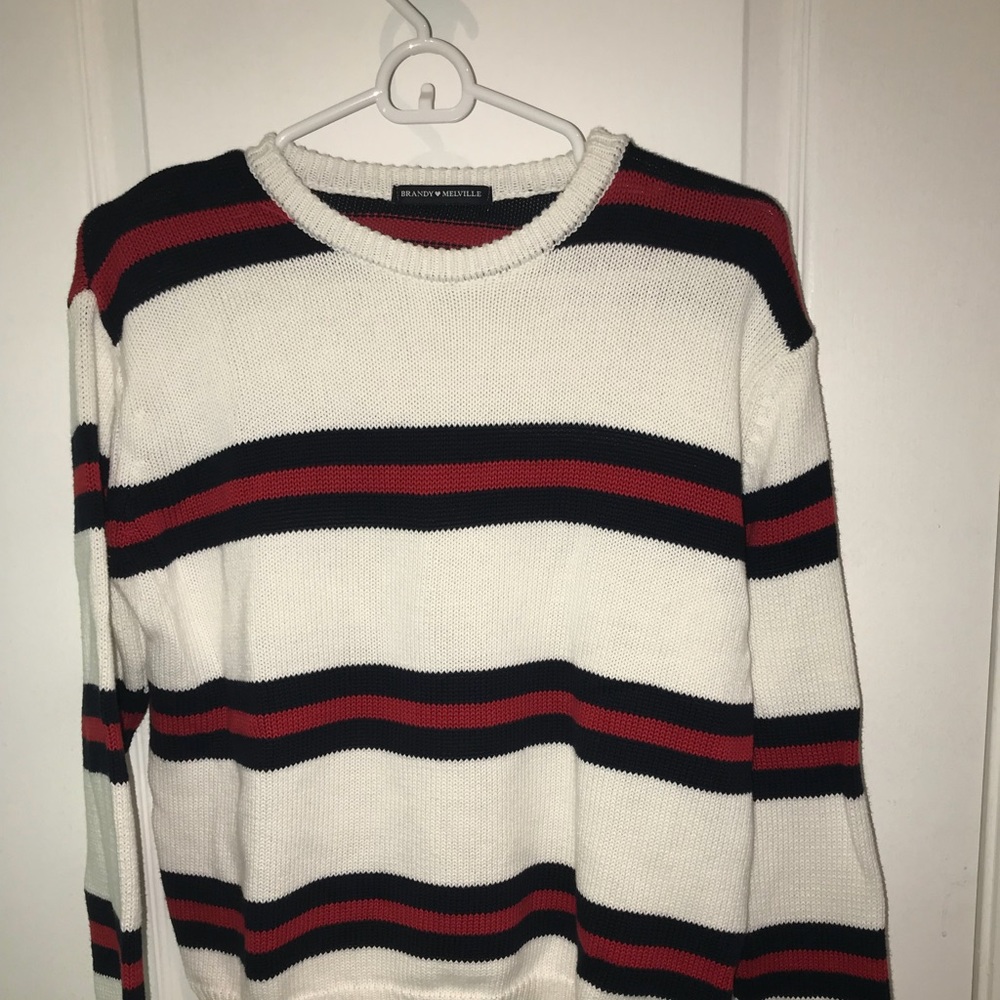 Striped knit long sleeve
